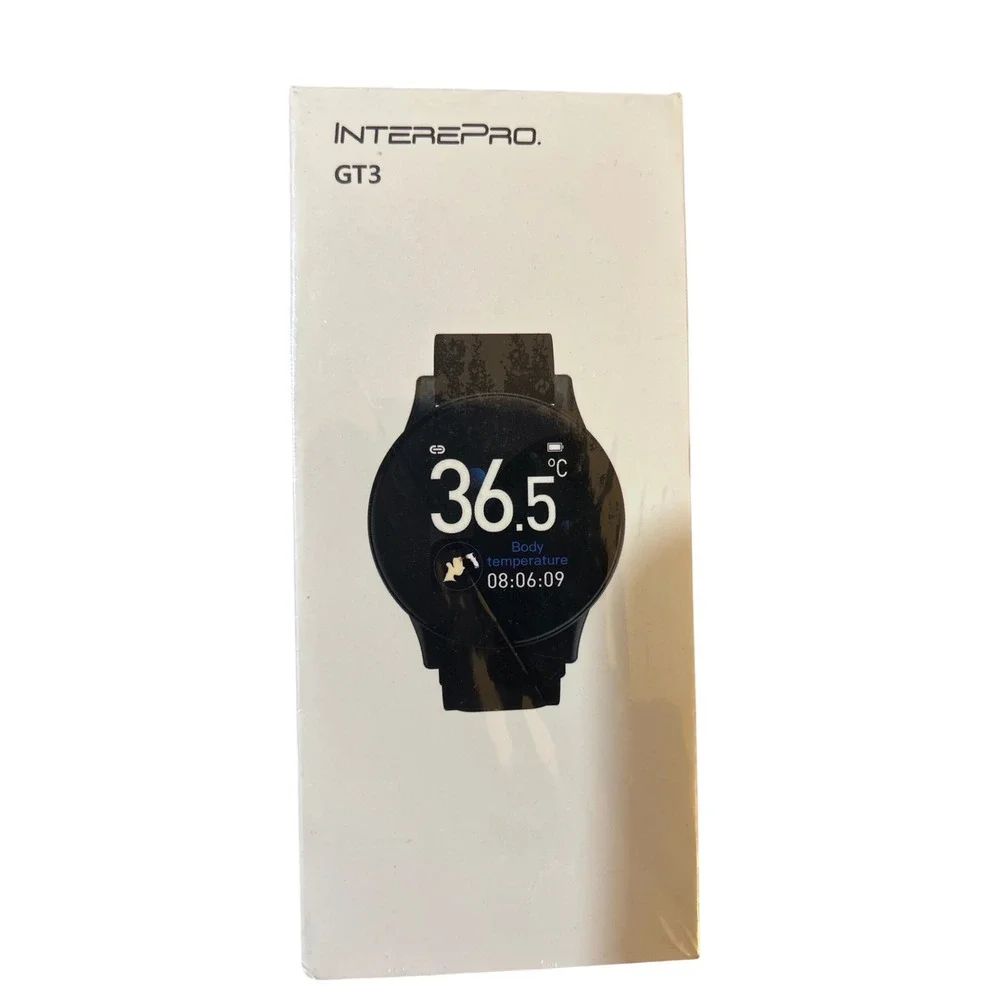 Interepro‎ GT3 Smart Watch Black OLED 1.3in IP67 Waterproof Fitness Tracker NEW